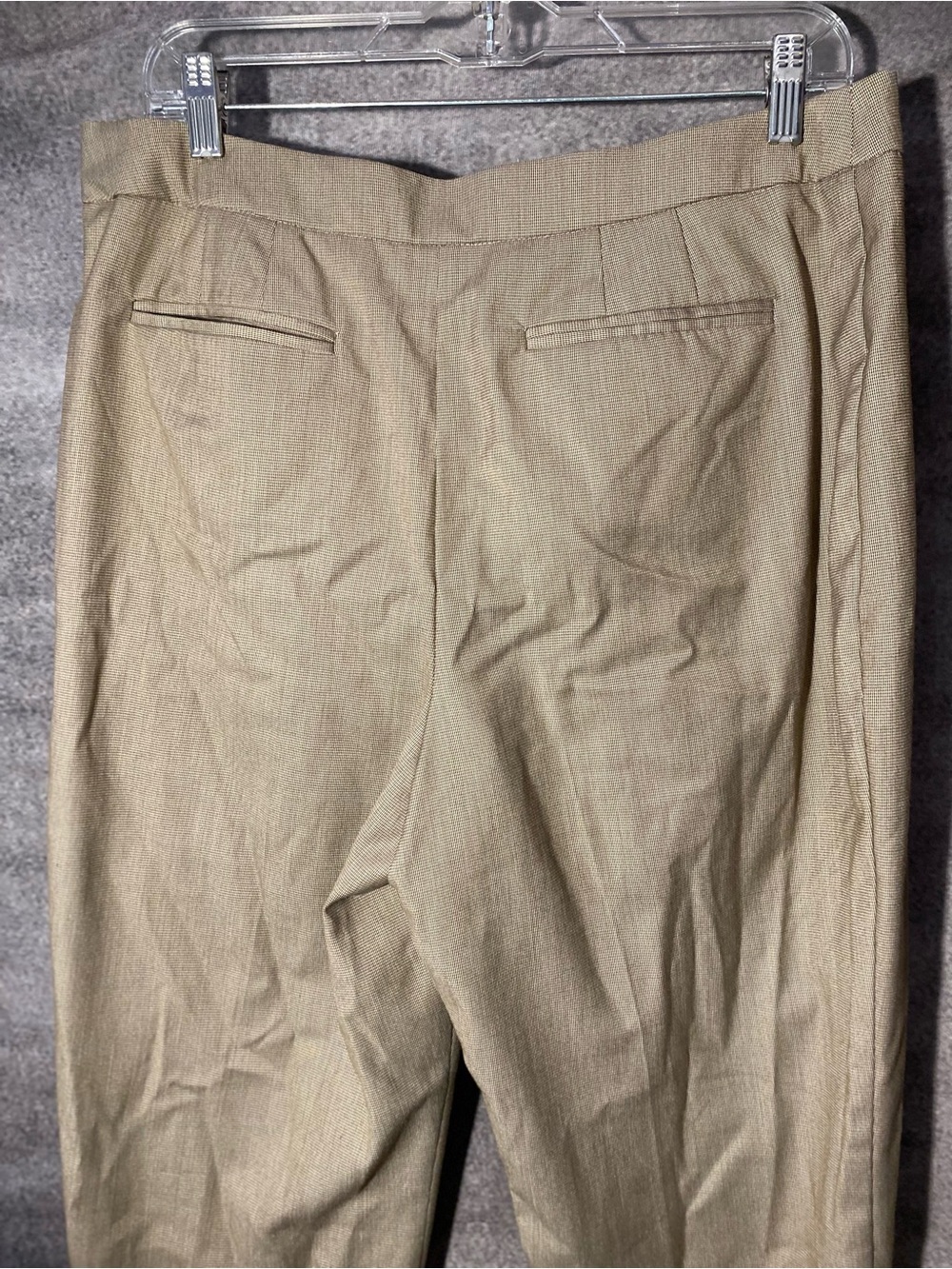 212 Collection Womens Dress Pants Size 14 Average Classic Fit Tan Houndstooth - Picture 10 of 10